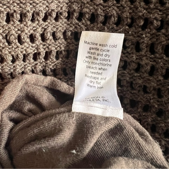 Athleta Crochet Midi Dress Chocolate Brown Sleeveless 100% Cotton Size Small - Picture 4 of 7